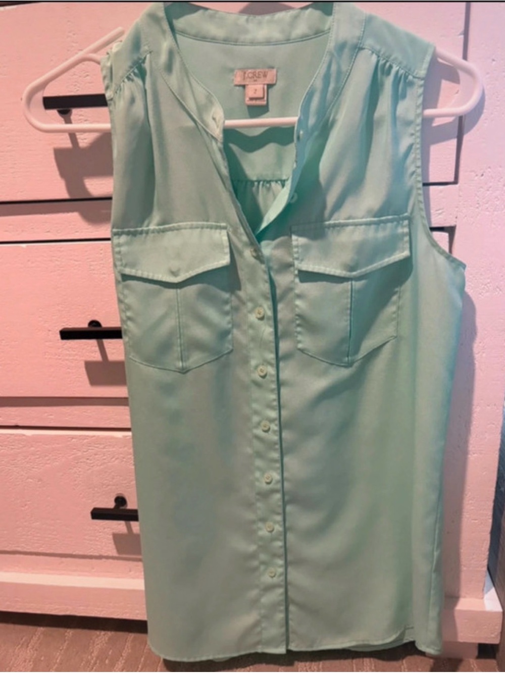 J Crew Mint Green Blouse Top Small S